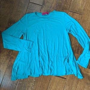 Cozy aqua-green flarred Boohoo blouse size 10